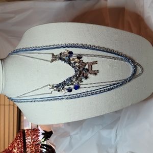 "Cat Lover":One-of-a-kind Necklace with the illusion of wearing 5 chains!